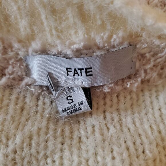 Fate Cream & Tan Striped Sweater (S) - Picture 5 of 5